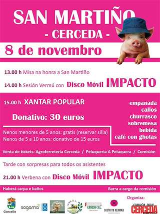 Fechas, información, programa, cartel, imágenes, mapa y ubicación de San Martiño  (2025) en Cerceda
