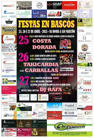 Fechas, información, programa, cartel, imágenes, mapa y ubicación de San Martiño de Bascós  en  Monforte de Lemos