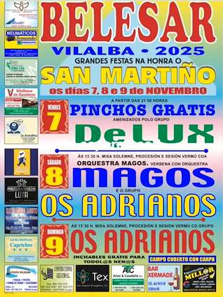 Fechas, información, programa, cartel, imágenes, mapa y ubicación de San Martiño de Belesar  (2025) en Vilalba