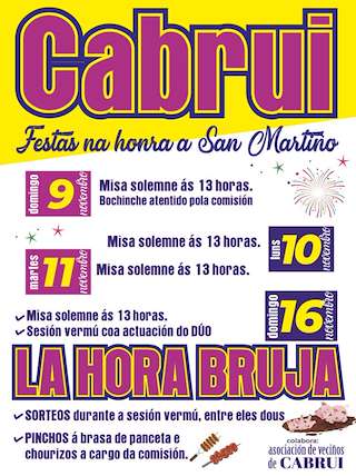 Fechas, información, programa, cartel, imágenes, mapa y ubicación de San Martiño de Cabrui (2025) en Mesía