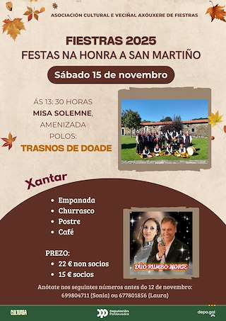 Fechas, información, programa, cartel, imágenes, mapa y ubicación de San Martiño de Fiestras (2025)  en  Silleda