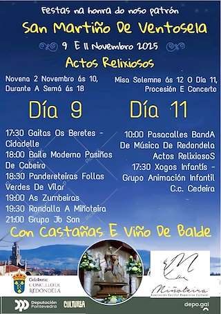 Fechas, información, programa, cartel, imágenes, mapa y ubicación de San Martiño de Ventosela (2025) en Redondela