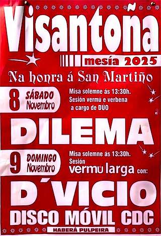 Fechas, información, programa, cartel, imágenes, mapa y ubicación de San Martiño de Visantoña (2025)  en  Mesía