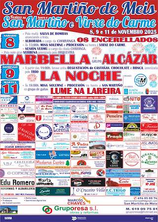 Fechas, información, programa, cartel, imágenes, mapa y ubicación de San Martiño e Virxe do Carme (2025)  en  Meis