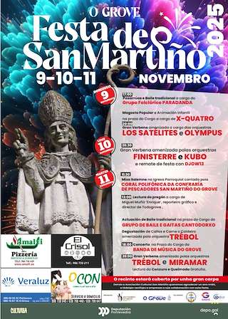 Fechas, información, programa, cartel, imágenes, mapa y ubicación de San Martiño (2025) en O Grove