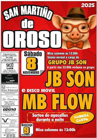 Fechas, información, programa, cartel, imágenes, mapa y ubicación de San Martiño  (2025) en Oroso