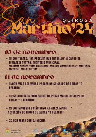 Fechas, información, programa, cartel, imágenes, mapa y ubicación de San Martiño  en  Quiroga