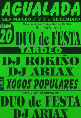 Fechas, información, programa, cartel, imágenes, mapa y ubicación de San Mateo de Agualada  en  Coristanco