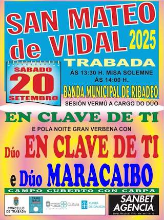 Fechas, información, programa, cartel, imágenes, mapa y ubicación de San Mateo de Vidal  en  Trabada