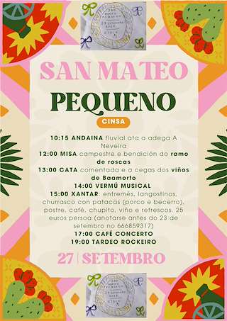 Fechas, información, programa, cartel, imágenes, mapa y ubicación de San Mateo Pequeno de Cinsa  en  Monforte de Lemos