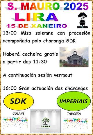 Fechas, información, programa, cartel, imágenes, mapa y ubicación de San Mauro de Lira  en  Salvaterra do Miño