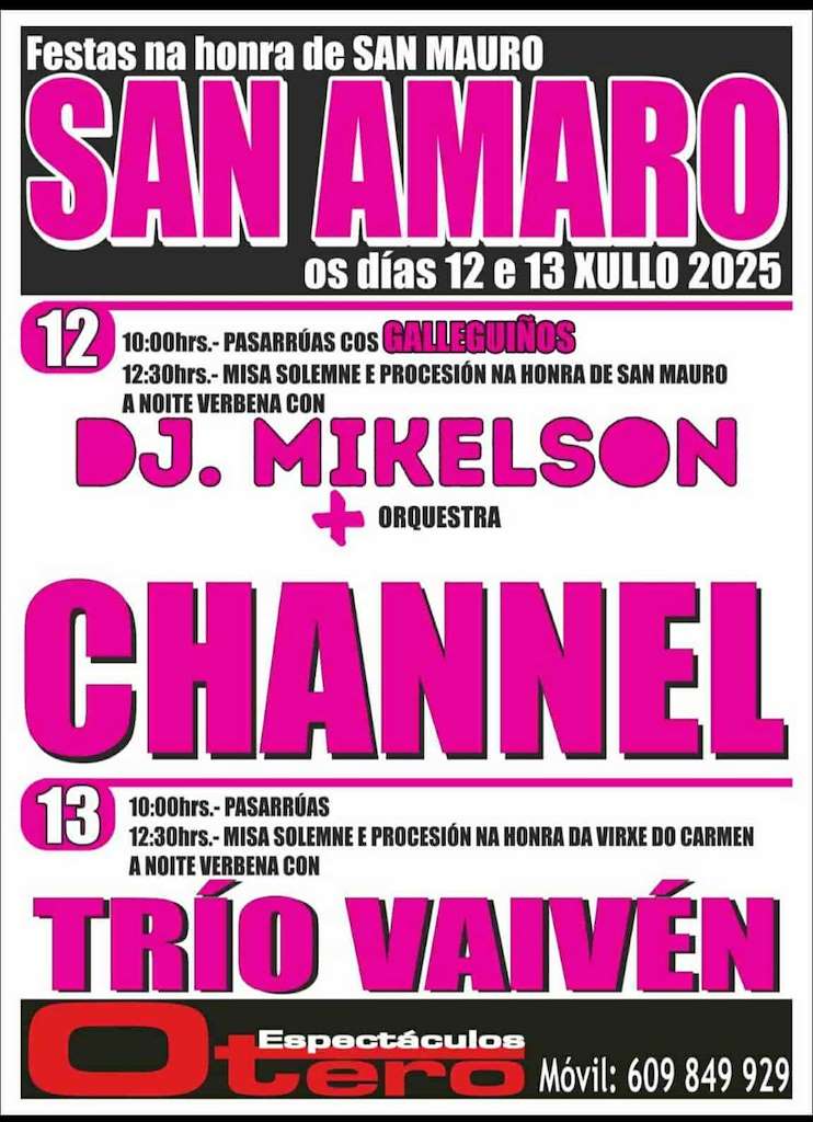 San Mauro e Virxe do Carme (2025) en San Amaro