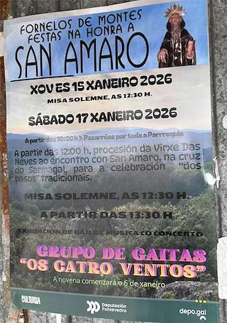 Fechas, información, programa, cartel, imágenes, mapa y ubicación de San Mauro (2026)  en  Fornelos de Montes