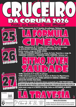 Fechas, información, programa, cartel, imágenes, mapa y ubicación de San Miguel Arcángel de Cruceiro da Coruña (2026) en Santiago de Compostela