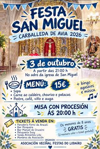 Fechas, información, programa, cartel, imágenes, mapa y ubicación de San Miguel (2026)  en  Carballeda de Avia