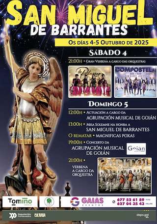 Fechas, información, programa, cartel, imágenes, mapa y ubicación de San Miguel de Barrantes (2025)  en  Tomiño