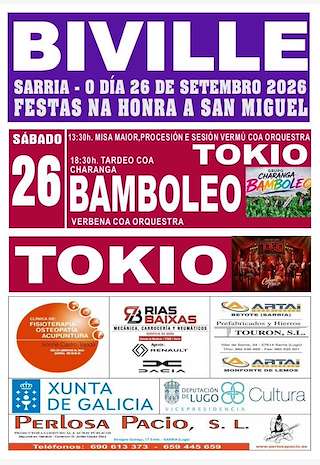 Fechas, información, programa, cartel, imágenes, mapa y ubicación de San Miguel de Biville (2026)  en  Sarria