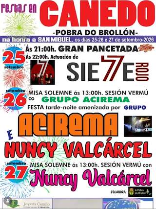 Fechas, información, programa, cartel, imágenes, mapa y ubicación de San Miguel de Canedo (2026) en A Pobra do Brollón