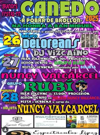 Fechas, información, programa, cartel, imágenes, mapa y ubicación de San Miguel de Canedo  en  A Pobra do Brollón