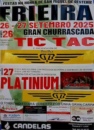 Fechas, información, programa, cartel, imágenes, mapa y ubicación de San Miguel de Desteriz  en  Padrenda