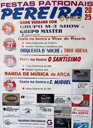 Fechas, información, programa, cartel, imágenes, mapa y ubicación de San Miguel de Pereira  en  O Pino