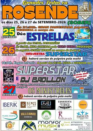 Fechas, información, programa, cartel, imágenes, mapa y ubicación de San Miguel de Rosende (2026) en Sober