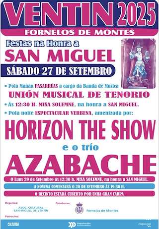 Fechas, información, programa, cartel, imágenes, mapa y ubicación de San Miguel de Ventín  en  Fornelos de Montes