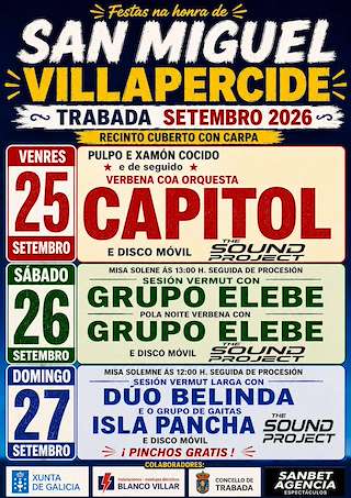 Fechas, información, programa, cartel, imágenes, mapa y ubicación de San Miguel de Vilapercide (2026) en Trabada