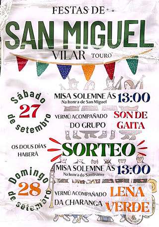 Fechas, información, programa, cartel, imágenes, mapa y ubicación de San Miguel de Vilar  en  Touro