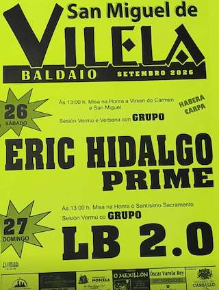 Fechas, información, programa, cartel, imágenes, mapa y ubicación de San Miguel de Vilela (2026)  en  Carballo