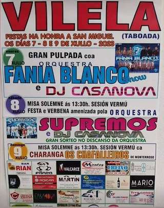 Fiestas en Taboada, ferias, romerías y festivales