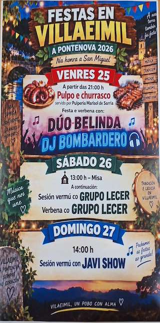 Fechas, información, programa, cartel, imágenes, mapa y ubicación de San Miguel de Villaeimil (2026) en A Pontenova
