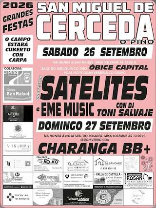 Fechas, información, programa, cartel, imágenes, mapa y ubicación de San Miguel e Nosa Señora do Rosario de Cerceda (2026) en O Pino