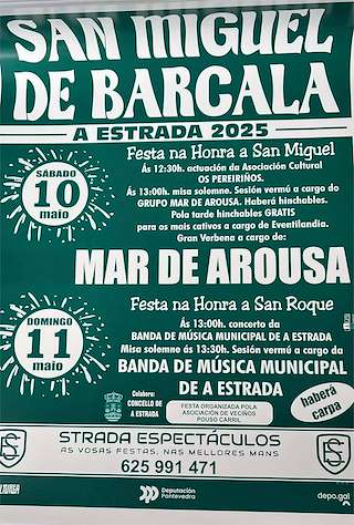 Fechas, información, programa, cartel, imágenes, mapa y ubicación de San Miguel e San Roque de Barcala  en  A Estrada