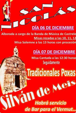 Fechas, información, programa, cartel, imágenes, mapa y ubicación de San Nicolás de Bari de Silván  en  Meis