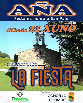 Fechas, información, programa, cartel, imágenes, mapa y ubicación de San Paio de Añá  en  Frades