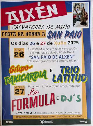 Fechas, información, programa, cartel, imágenes, mapa y ubicación de San Paio de Alxén  en  Salvaterra do Miño