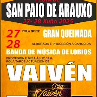 Fechas, información, programa, cartel, imágenes, mapa y ubicación de San Paio de Arauxo  en  Lobios