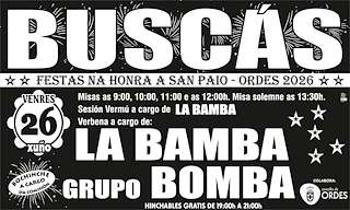 Fechas, información, programa, cartel, imágenes, mapa y ubicación de San Paio de Buscas (2026) en Ordes
