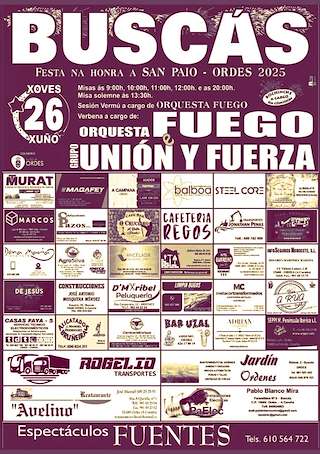 Fechas, información, programa, cartel, imágenes, mapa y ubicación de San Paio de Buscas  en  Ordes