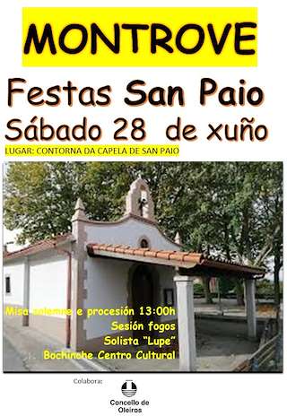 Fechas, información, programa, cartel, imágenes, mapa y ubicación de San Paio de Montrove  en  Oleiros