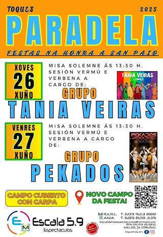 Fechas, información, programa, cartel, imágenes, mapa y ubicación de San Paio de Paradela  en  Toques