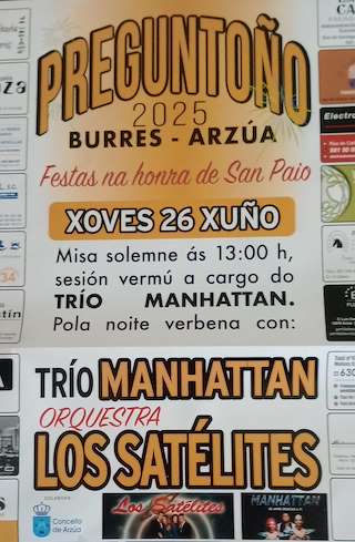 Fechas, información, programa, cartel, imágenes, mapa y ubicación de San Paio de Preguntoño  en  Arzúa