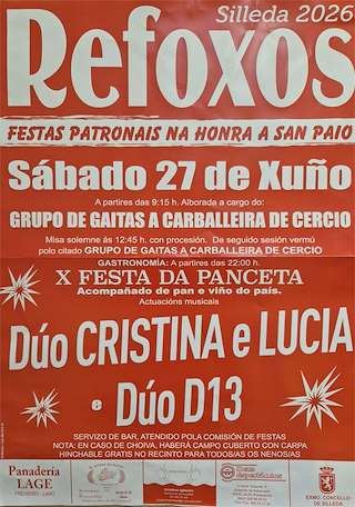 Fechas, información, programa, cartel, imágenes, mapa y ubicación de San Paio de Refoxos - X Festa da Panceta (2026) en Silleda