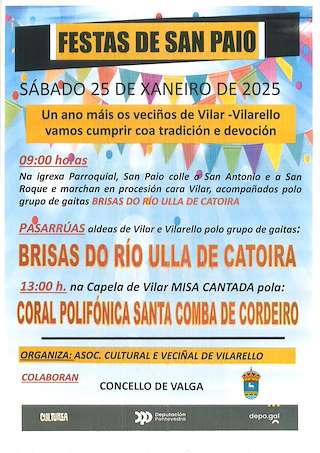 Fechas, información, programa, cartel, imágenes, mapa y ubicación de San Paio de Vilar - Vilarello   en  Valga