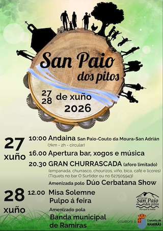 Fechas, información, programa, cartel, imágenes, mapa y ubicación de San Paio dos Pitos (2026) en Ramirás