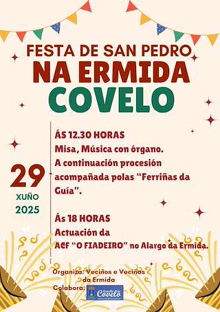 Fechas, información, programa, cartel, imágenes, mapa y ubicación de San Pedro da Ermida  en  Covelo