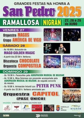 Fechas, información, programa, cartel, imágenes, mapa y ubicación de San Pedro da Ramallosa  en  Nigrán
