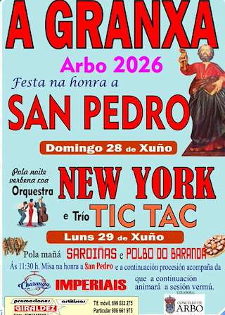 Fechas, información, programa, cartel, imágenes, mapa y ubicación de San Pedro de A Granxa (2026) en Arbo