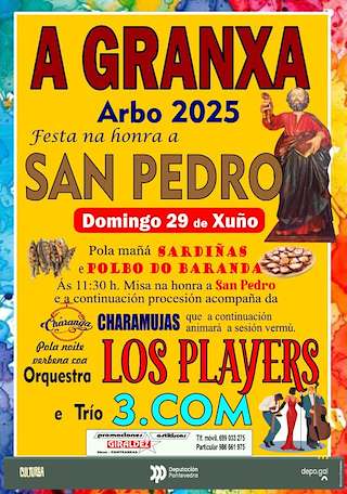 Fechas, información, programa, cartel, imágenes, mapa y ubicación de San Pedro de A Granxa  en  Arbo